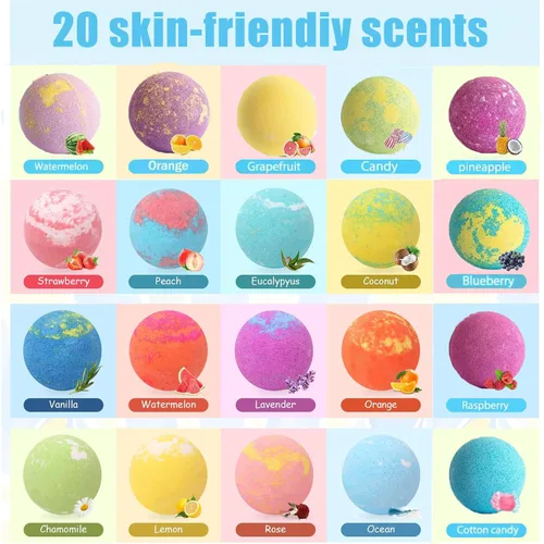 Miniatura 4 de Bombas de baño infantiles con sorpresa en el interior, set de regalo de 20 unidades, baño de burbujas natural y orgánico para niños de espuma