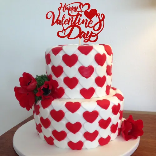 Miniatura 6 de 1 pieza de decoración para pastel del día de San Valentín con purpurina roja dulce corazón de San Valentín, decoración de tartas de San Valentín