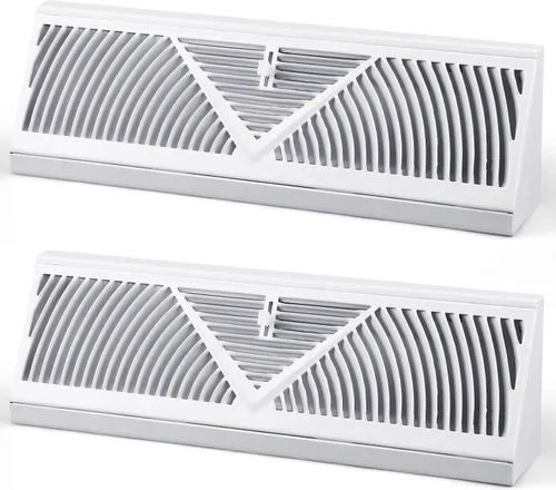 Miniatura 9 de Yaocom Paquete de 2 Rejillas de Registro de Zócalo Tamaño de Abertura de Conducto de 15 Pulgadas Cubiertas de Ventilación para Difusor de Piso