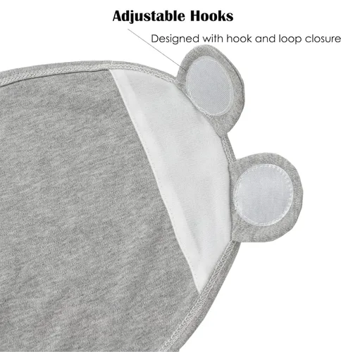Miniatura 5 de Juego de saco de dormir para bebé con gorro para bebés de 0 a 3 meses, paquete de 3 unidades, algodón suave para recién nacidos, para niñas y niños