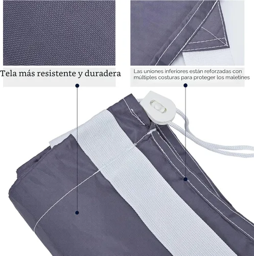 Miniatura 5 de HOMEST Paquete de 2 bolsas de lavandería de nailon XL con correa, organizador grande de ropa sucia, fácil de colocar en una canasta o cesta de ropa