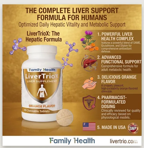 Miniatura 5 de LiverTrioX - Suplemento antioxidante integral para el hígado, tabletas masticables de suplemento hepático con el mismo, glutatión, silibina