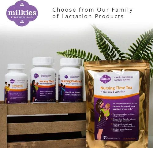 Miniatura 5 de Milkies Fairhaven Health - Suplemento vegetariano posnatal de enfermería para mujeres que amamantan con vitamina D y B, multivitamínico nutritivo