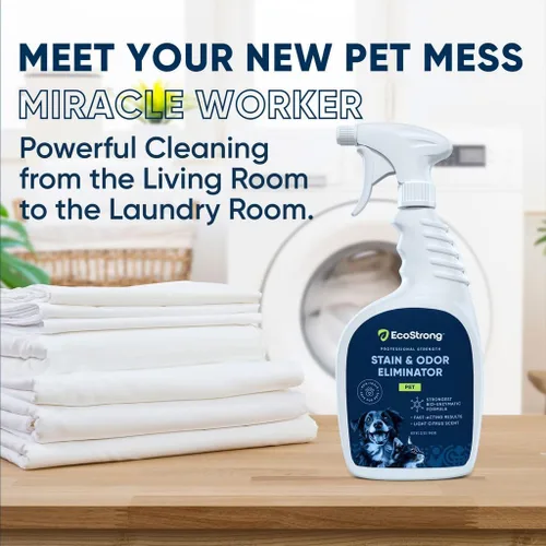 Miniatura 3 de Eco Strong Removedor de manchas y olores de mascotas, limpiador de enzimas de orina de gato, destructor de orina para perros, limpiador enzimático
