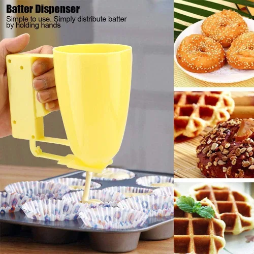 Miniatura 3 de Dispensador de masa para panqueques y cupcakes, herramienta de hornear fácil de verter para panqueques, cupcakes, waffles, mezcla de muffins