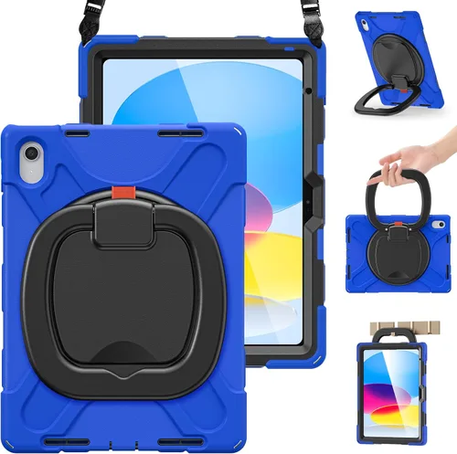 Miniatura 13 de BRAECN Funda para iPad (A16) de 11ª/10ª generación de 11 pulgadas/10.9 pulgadas 2025/2022, funda de silicona resistente con protector de pantalla