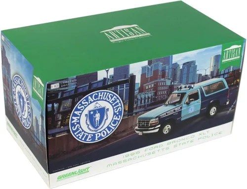 Miniatura 5 de Greenlight 1/18 Policía Estatal de Massachusetts 1996 Ford Bronco XLT Artisan Collection 19120