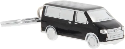 Miniatura 6 de BRISA VW T5/T6 Bus Campervan - Colgante con llavero 3D con dije VW, idea de regalo para los fanáticos de Volkswagen (cromado, esmaltado), Negro