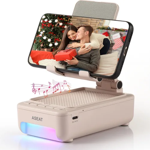 Miniatura 9 de Regalos para hombres, soporte para celular con altavoz Bluetooth y luz LED que cambia de color, regalos únicos para mujeres, papá, esposo
