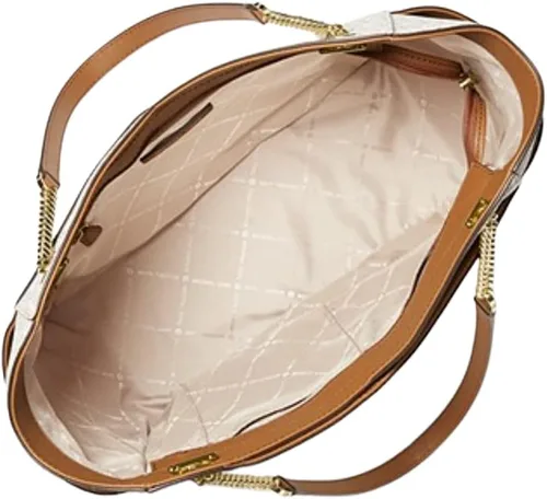 Miniatura 3 de Michael Kors Jet Set Bolso de hombro con cadena grande (VANILLA Multi), Vainilla Mk Signature