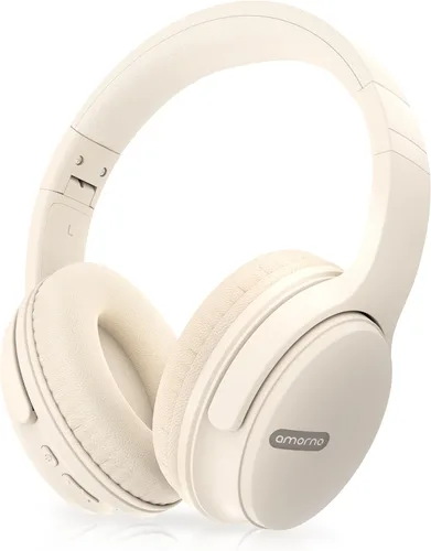 Miniatura 9 de AMORNO Auriculares Bluetooth sobre la oreja, 68 horas de reproducción, auriculares inalámbricos con micrófono, auriculares estéreo HiFi plegables