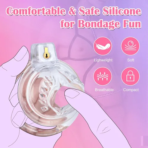 Miniatura 3 de Jaula de Castidad Masculina para el Pene - ACUMUM Dispositivos de Castidad de Silicona Suave Juguetes para Adultos, Jaulas de Castidad Masculina