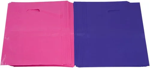 Miniatura 8 de Houseables Merchandise Bags, bolsas de compras, plásticas, 16" x 18", 100 unidades, 1.75 mil de espesor, baja densidad, brillante, color rosa