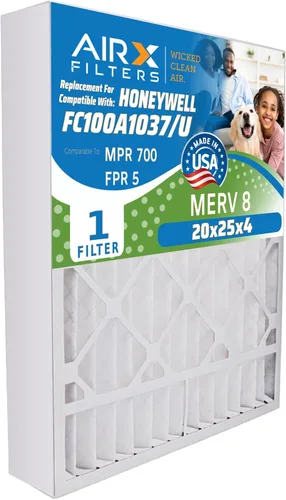 Miniatura 27 de AIRX FILTERS WICKED CLEAN AIR. Filtro de horno 20x25x4 MERV 8 compatible con filtro de aire Honeywell 20x25x4 F25 1 solo filtro