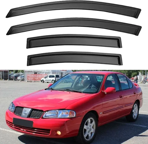 Miniatura 252 de YQAUTEC Viseras de Ventana Protectores de Lluvia para Honda Civic 2022 2023 2024 2025 2026, Deflectores de Viento de Ventilación de Ventana Fuera