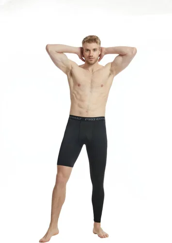 Miniatura 5 de Pantalones deportivos ajustados de una sola pierna de baloncesto para hombre, pantalones de compresión de 12 de una pierna, ropa interior atlética