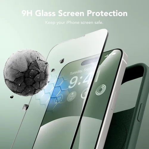 Miniatura 4 de GONEZ Funda de silicona para iPhone 14 Pro Max, compatible con MagSafe, con protector de pantalla + protector de lente de cámara, silicona líquida a