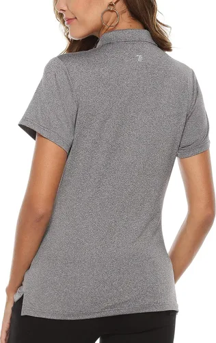 Miniatura 4 de Polo de golf para mujer, manga corta, absorbe la humedad, ropa de golf para mujer
