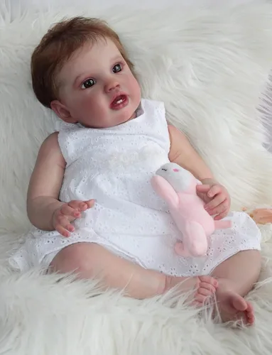 Miniatura 3 de Anano Muñecas Reborn de bebé niña de 24 pulgadas 24.4 in Reborn bebé realista muñeca bebé niño bebé recién nacido muñeca recién nacido bebé recién