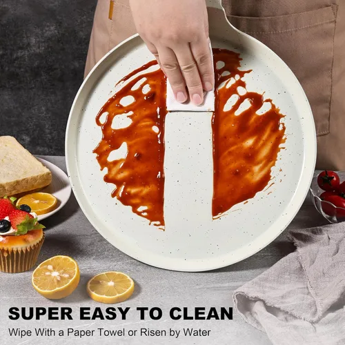 Miniatura 2 de Sartén para crepas, sartén Dosa de cerámica de 11 pulgadas, antiadherente Dosa Tawa para todas las estufas, sartén para tortillas, sartén