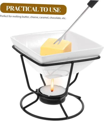 Miniatura 8 de KICHOUSE 1 Unidades Horno de fusión Base Calentador de Leche Olla de Calentamiento de Chocolate Olla de Caramelo de Melt Pot Calentador de Caramelos