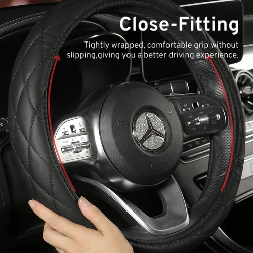 Miniatura 5 de Funda térmica para volante, calentador de lujo para volante, calentador de manos rápido de 12 V, diámetro exterior de 14.5 a 15 pulgadas