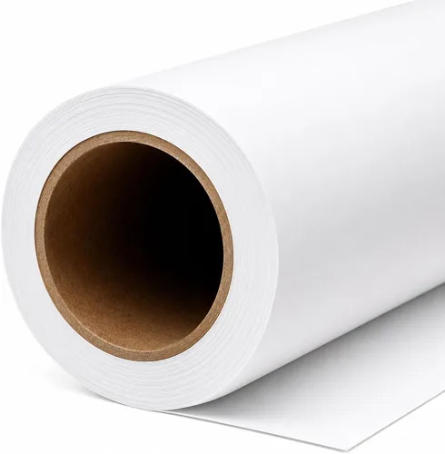 Yizhily Fondo fotográfico sin costuras de papel para sesión de fotos, blanco ártico, 53'' x 16.5''