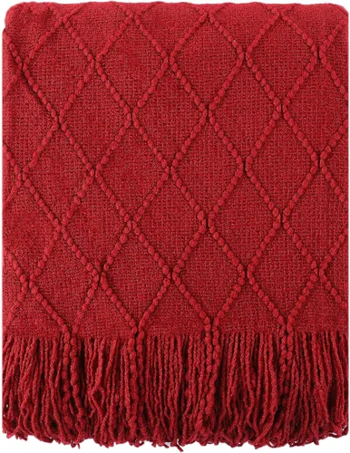 Miniatura 43 de BATTILO HOME Manta marrón para sofá, manta bohemia decorativa de punto chocolate para el hogar, cama, 50 x 60 pulgadas Marrón ondulado