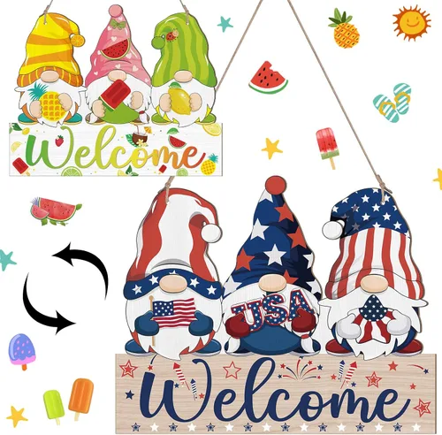 Miniatura 7 de Tioncy Letrero de puerta del día de San Patricio, decoración reversible de doble cara para camión, San Patricio, decoración de San Patricio, letrero