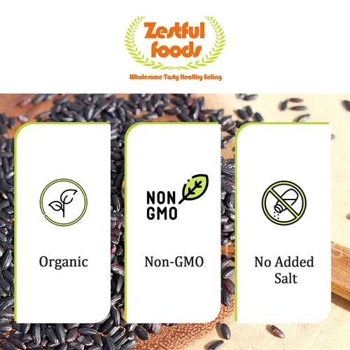 Miniatura 8 de Zestful Foods Arroz negro, grano entero, sin OMG, alto en fibra, bajo en azúcar, 2 libras, alternativa deliciosa y saludable al arroz blanco