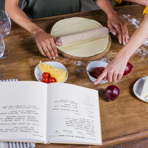 Miniatura 9 de Libro de recetas estético en blanco con cubierta impermeable, el cuaderno de recetas perfecto para escribir en tus propias recetas, hermoso libro