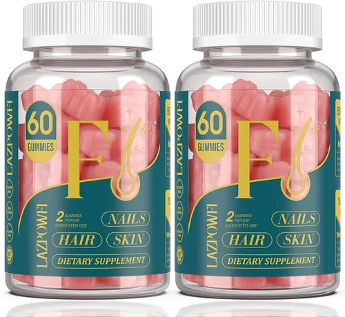 Miniatura 15 de Gomitas de biotina, vitaminas para la piel y las uñas para hombres y mujeres, vitamina B7 vegana, apoya el crecimiento del cabello y uñas más