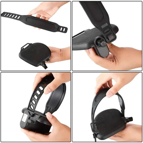 Miniatura 5 de Correas de pedal de bicicleta estática, correa universal resistente de longitud ajustable, se adapta a la mayoría de pedales de bicicleta, bicicleta