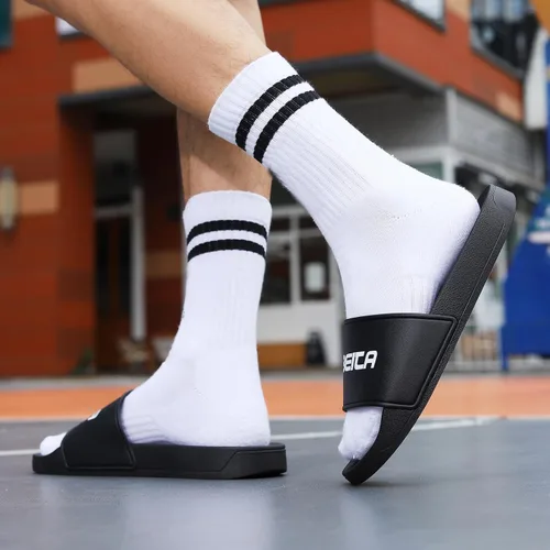 Miniatura 8 de Beita Pantuflas para hombre, antideslizantes, de secado rápido, pantuflas de casa, suela gruesa, sandalias de playa, zapatos de interior y exterior