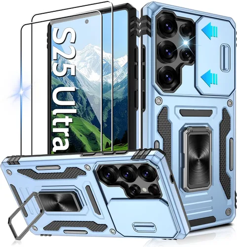 Miniatura 40 de Gritup para Samsung Galaxy S22 Funda con protectores de pantalla HD de 2 paquetes y cubierta deslizante para la cámara, protección contra caídas