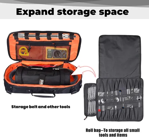 Miniatura 2 de Bolsa organizadora de herramientas de gran capacidad de 20 pulgadas con tira reflectante compatible con UTV, ATV, Polaris Can am Accesorios