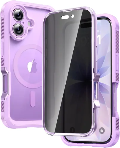 Miniatura 60 de Diaclara - Funda compatible con iPhone 11, carcasa resistente de cuerpo completo con protector de pantalla integrado sensible al tacto y Transparente