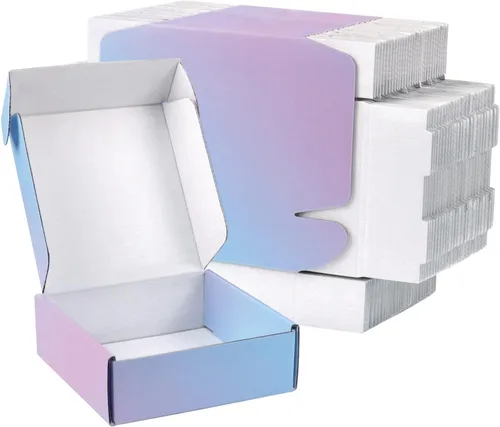 Miniatura 41 de Cajas de envío pequeñas de 6 x 4 x 2 pulgadas para pequeñas empresas, paquete de 30 cajas de correo moradas, caja de embalaje de cartón corrugado