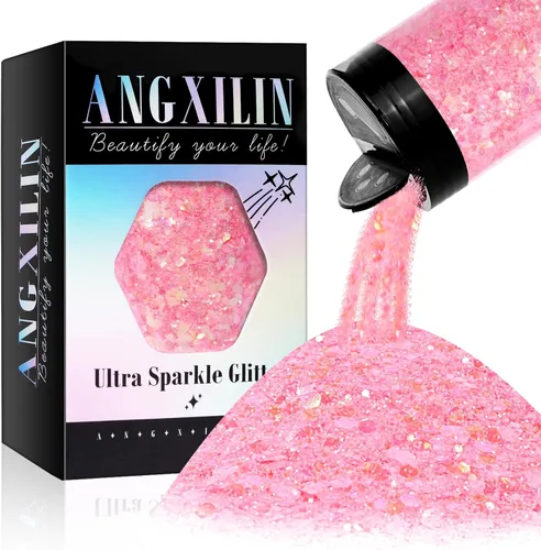 Miniatura 21 de Purpurina artesanal mixta holográfica gruesa y fina, 190g/6.7oz a granel, lentejuelas láser para arte de uñas, cara y cuerpo, para hacer joyas