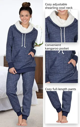 Miniatura 5 de PajamaGram Womens Pajama Sets - Winter Pajamas For Women, Shearling Rollneck