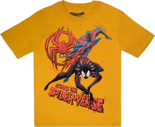 Miniatura 3 de Marvel Spider-Man Spiderverse Avengers - Camiseta de manga corta, paquete de 4 unidades, Miles Morales Spider Gwen para niños