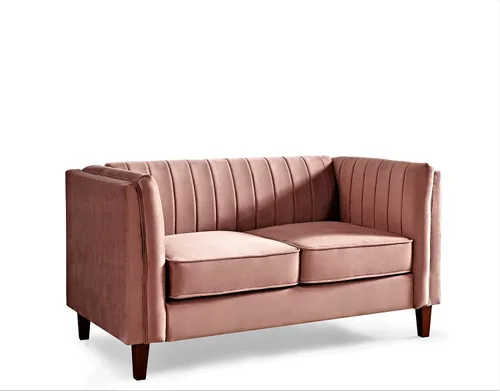 Miniatura 14 de Container Furniture Direct Sofá moderno de terciopelo de lujo para sala de estar con espuma de alta densidad, tapicería de tela suave, cojines