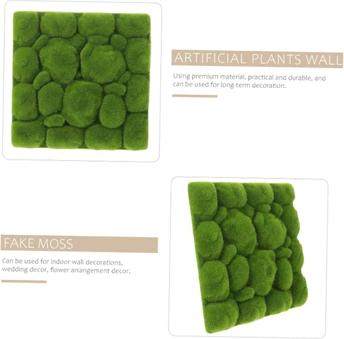 Miniatura 3 de Healifty Musgo artificial para macetas, tapete de musgo falso de 11.8 x 11.8 pulgadas, imitación decorativa, artesanía para terrarios de bricolaje