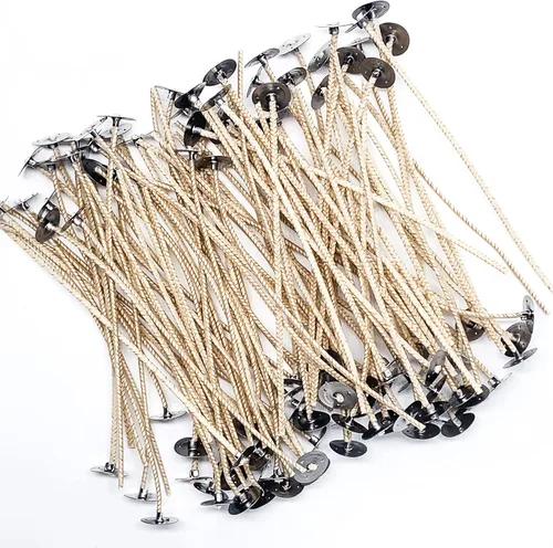 Miniatura 2 de Mechas de velas para hacer velas, mechas HTP 93 de 6 pulgadas, 100 mechas de algodón medianas para velas y suministros de fabricación de velas