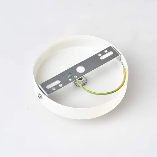 Miniatura 3 de BRIGHTTIA Toldo de techo blanco de 1 puerto con agarre de cable de nailon, kit de conversión de accesorio colgante enchufable a cable rígido - Placa