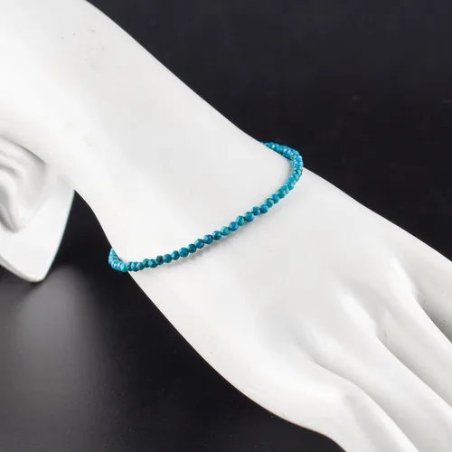 Miniatura 10 de Yanara Stone Bracelets For Women Beads Dainty Gemstones Jewelry for Women Birthstone, Chakra Energy Healing Crystals, Silver Plated Chain 8 inch