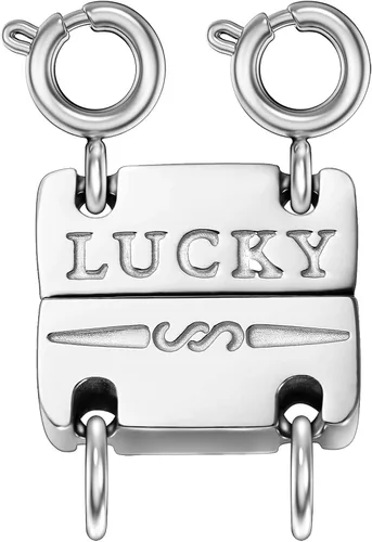 Miniatura 11 de Collar con cierre de capas para mujer, separadores de joyería de oro de 18 quilates y plata, cierre magnético de collar múltiple para mujer