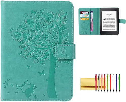 Miniatura 19 de Funda tipo libro para Kindle Paperwhite de 10ª/7ª/6ª/5ª generación, funda protectora ligera con ranuras para tarjetas, encendido automático