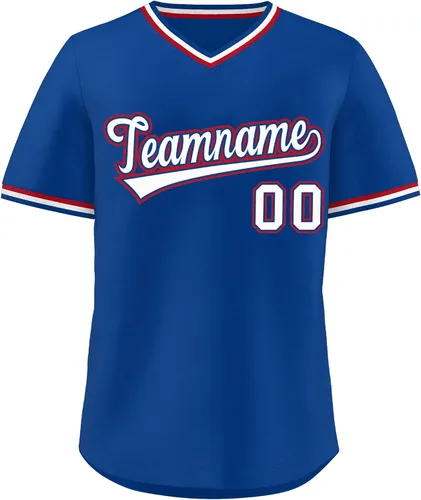 Miniatura 19 de KXK - Camiseta de béisbol personalizada con nombre y número cosidos, estilo Hip Hop, con cuello en V, atlética, para hombres, mujeres y jóvenes