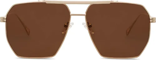 Miniatura 3 de SOJOS Gafas de sol polarizadas cuadradas retro de gran tamaño para mujeres y hombres estilo vintage UV400 gafas de sol clásicas grandes de metal